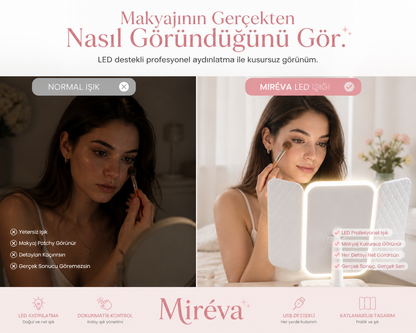 Mireva LED Vanity Mirror – Professional Makeup Light