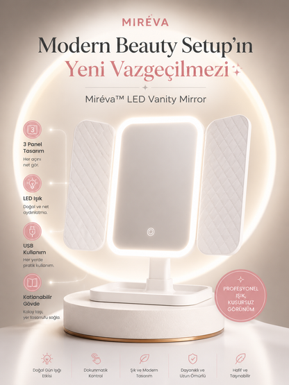 Mireva LED Vanity Mirror – Professional Makeup Light